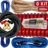 XB Complete 0 Gauge Amp Kit Amplifier Install Wiring 0 Ga Wire Cable 5000W RED - Sellabi