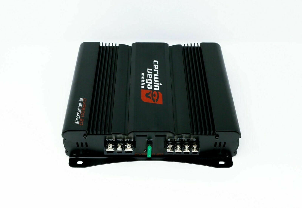 Cerwin Vega CVP800.2D 800W Amp + 2x Audiotek K710 10" 2000 Watts + 8 GA Amp Kit - Sellabi
