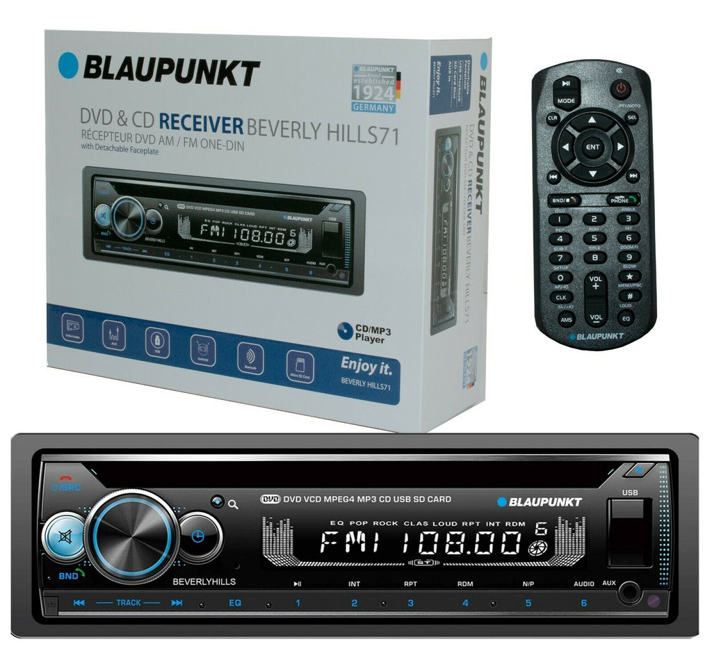 Blaupunkt Car Audio 1-Din Bluetooth CD  Receiver + 2x 6.5" 600W Speakers - Sellabi