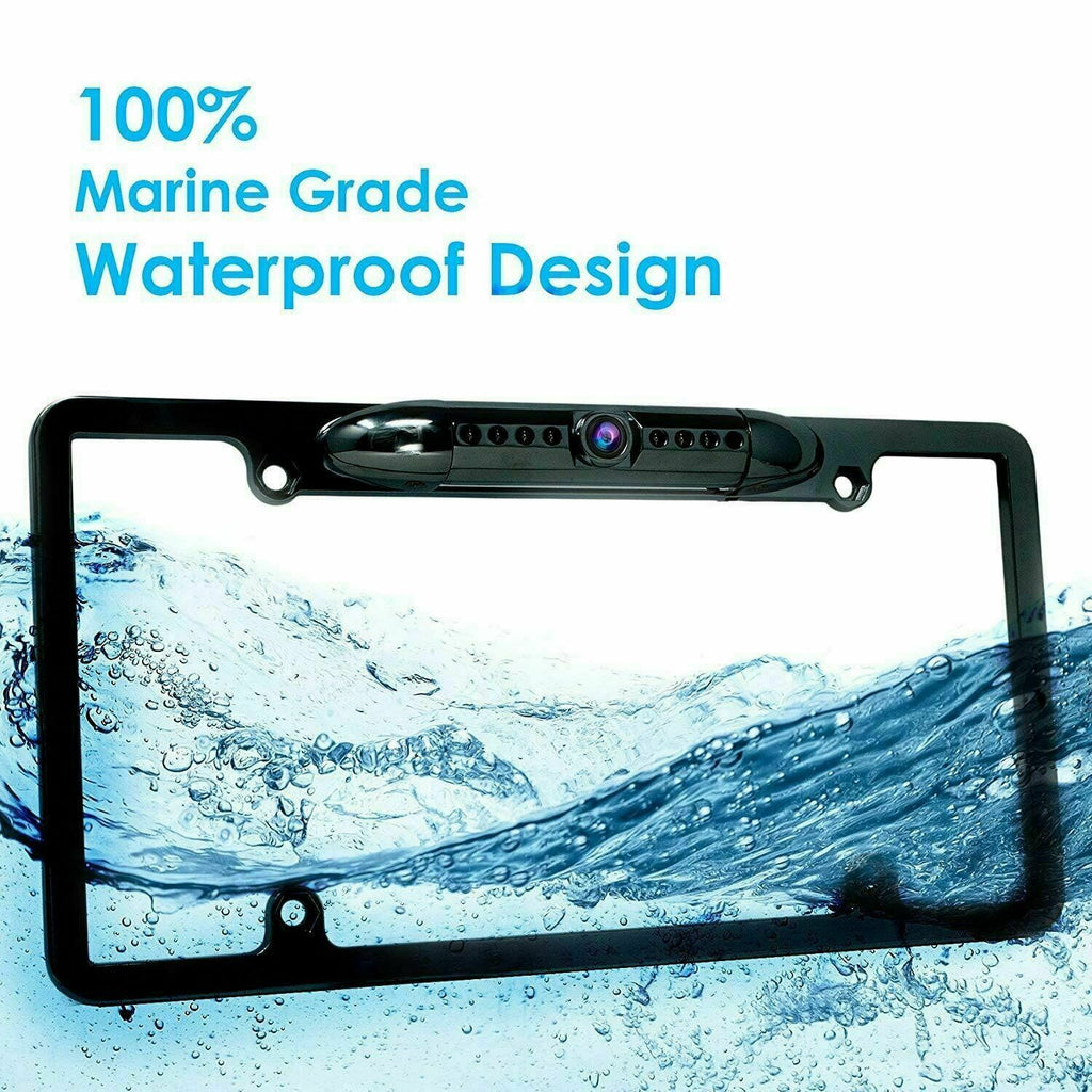 6x Wide Angle Rear View Backup Waterproof Night Vision HD License Plate Camera - Sellabi