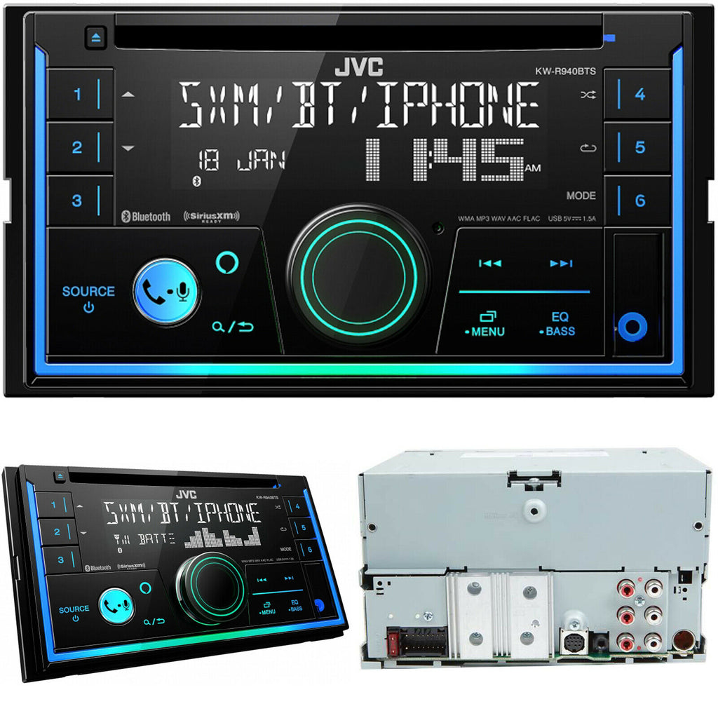 JVC KW-R940BTS 2-Din In-Dash Car Stereo CD Player w/Bluetooth/USB/iPhone/Sirius - Sellabi