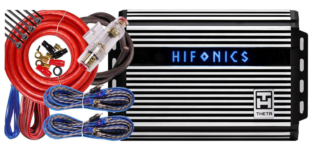 Hifonics ZTH-1025.4D 1000W Zeus Theta Compact 4 Ch Car Amplifier + 4 Channel Kit - Sellabi