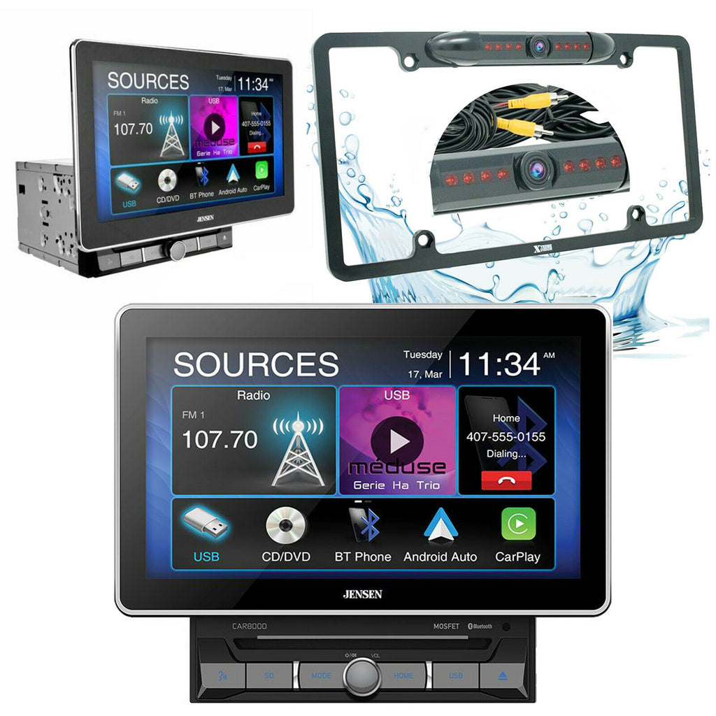 Jensen 10.1" Touchscreen Car Multimedia Receiver Bluetooth CAR8000 + Rear Camera - Sellabi