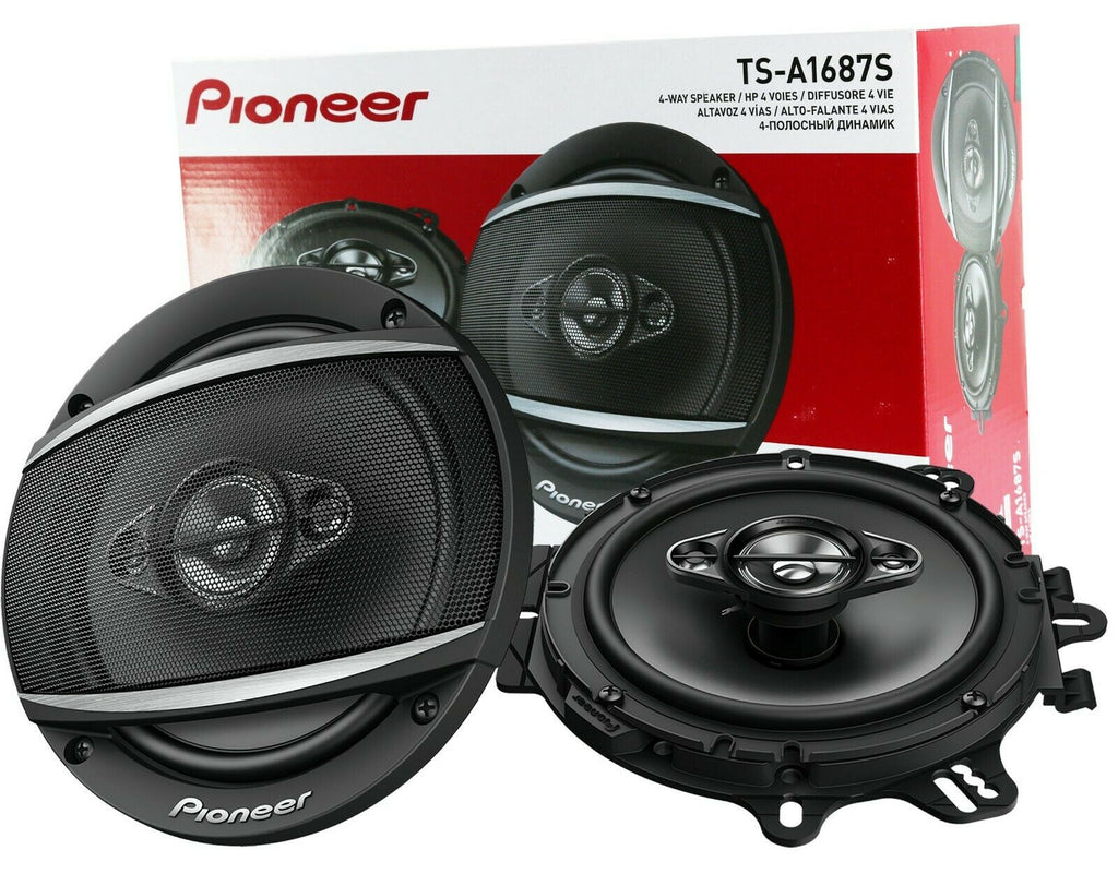 Pioneer TS-A1687S 6.5" 4-Way 350 Watt Max Power Car Audio Coaxial Speaker -Pair - Sellabi