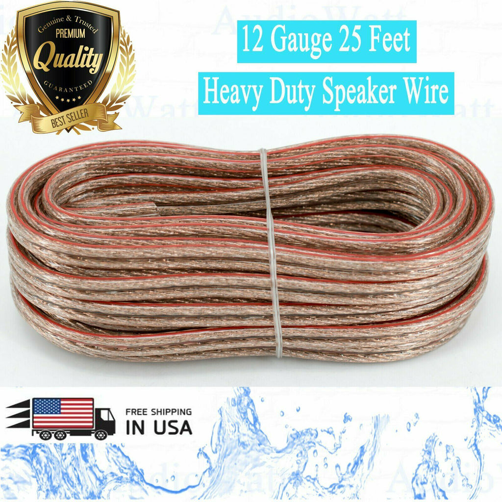 NEW 12 GA Gauge 25 Feet ft Heavy Duty Marine Car Home Audio Cable Speaker Wire - Sellabi