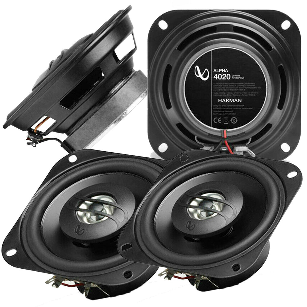 4x Infinity ALPHA 4020 4'' inch 350W Peak 2-Way Coaxial Car Speakers New 2 Pairs - Sellabi