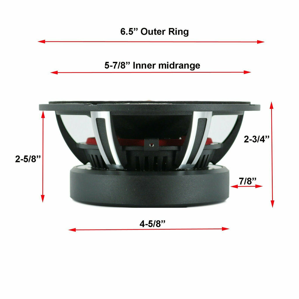 2x Gravity  6.5? Car Audio speaker Pro  Midrange Bullet Loud Speaker 800W 4 ohm - Sellabi
