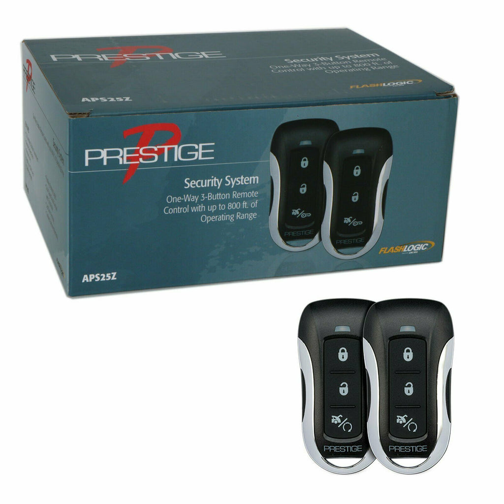 Prestige APS25Z One-Way 3-Button 800 FT Keyless Remote Car Alarm Security System - Sellabi