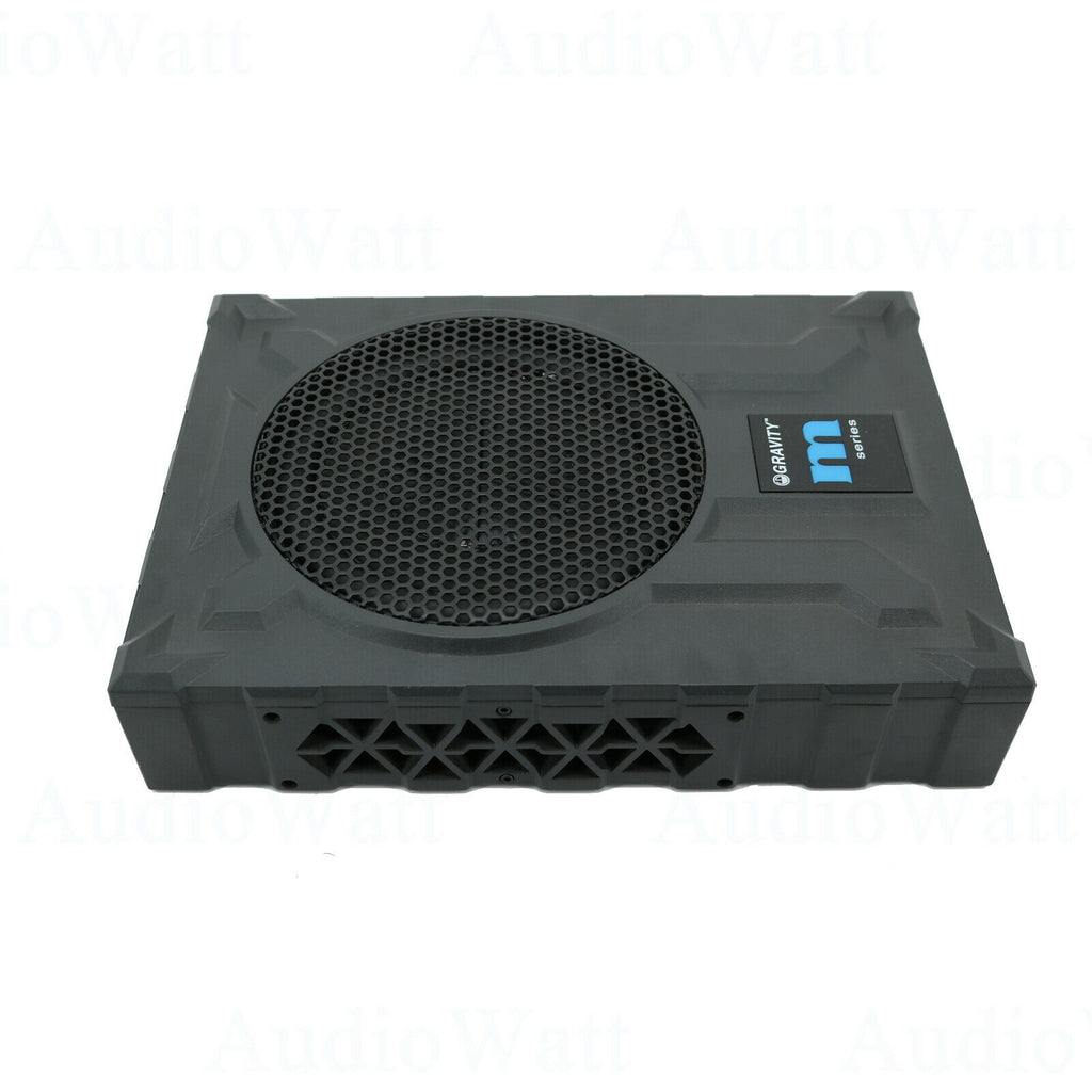 Gravity 8" 1000W CAR AUDIO UNDER SEAT SUPER SLIM POWERED SUBWOOFER ENCLOSURE SUB - Sellabi