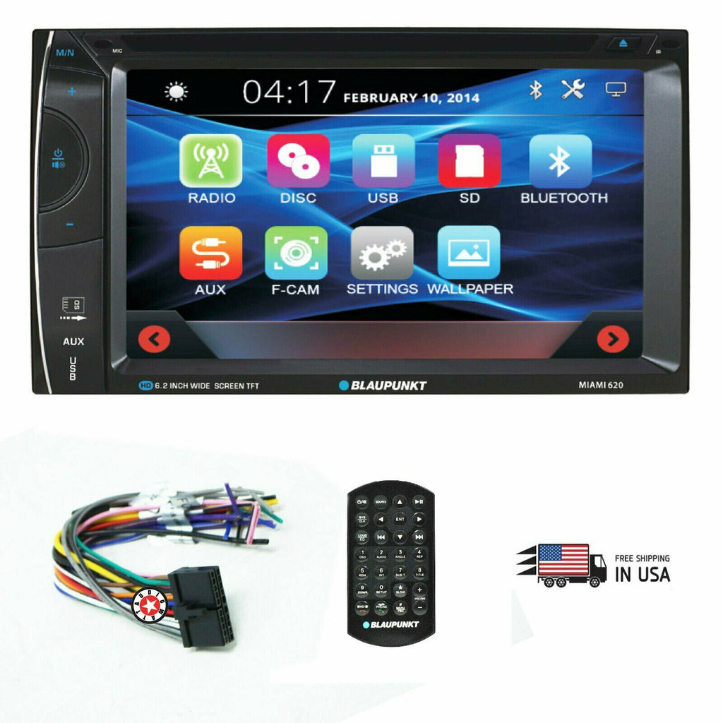 Blaupunkt Miami 620 Car Audio 2 Din 6.2" Touchscreen DVD Bluetooth + Rear Camera - Sellabi