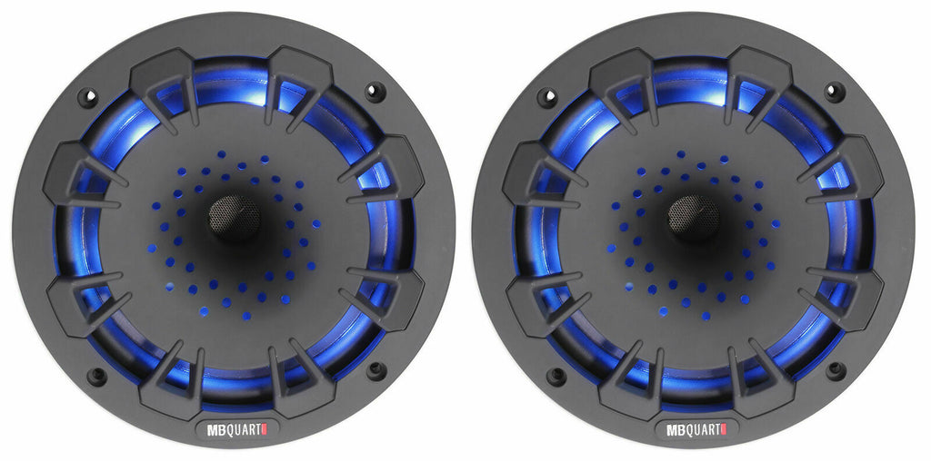 1 Pair | MB Quart NH1-116LB 6.5" 150W LED Marine Speakers For Boat/ATV/UTV/RZR - Sellabi