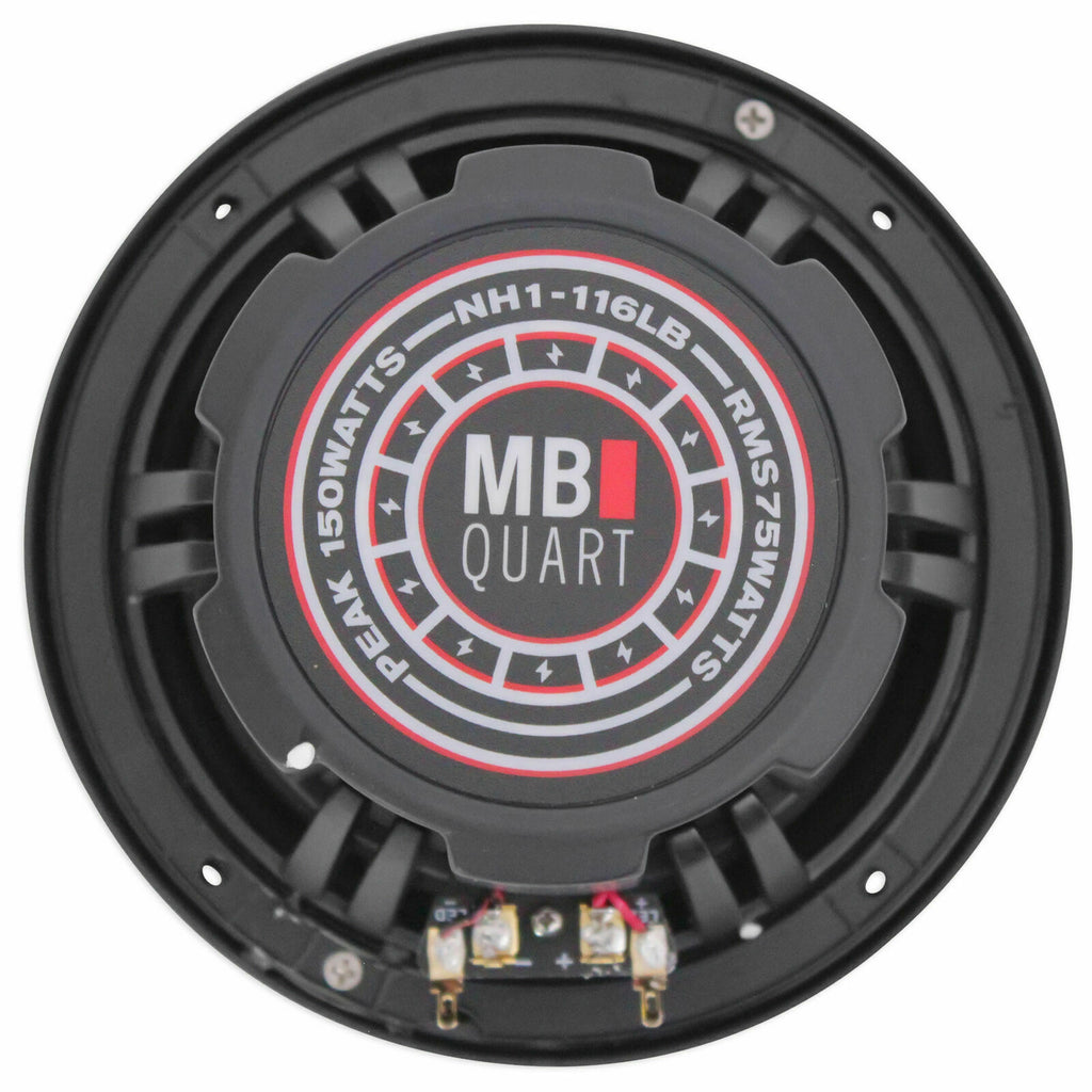 1 Pair | MB Quart NH1-116LB 6.5" 150W LED Marine Speakers For Boat/ATV/UTV/RZR - Sellabi