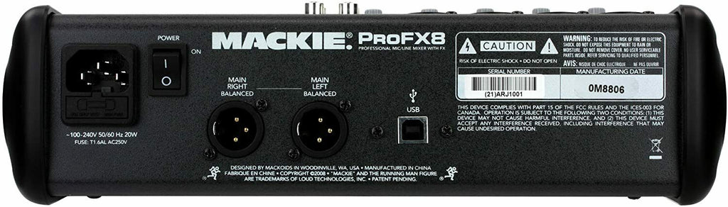 Mackie ProFX8 Professional Mic Line 8 Channels Mixers with FX and USB - Sellabi