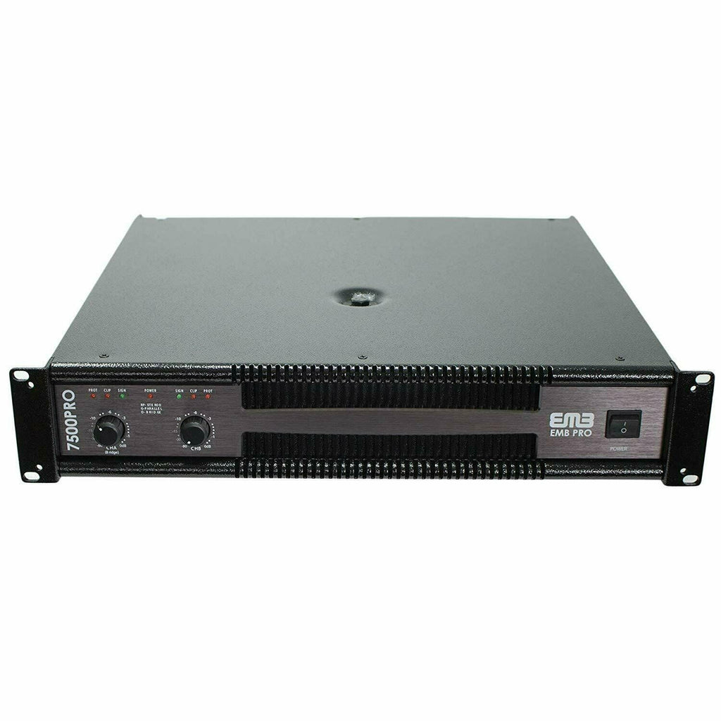 EMB 7500 Watts 2 Channel Professional Power Amplifier EB7500PRO AMP DJ PA Stereo - Sellabi