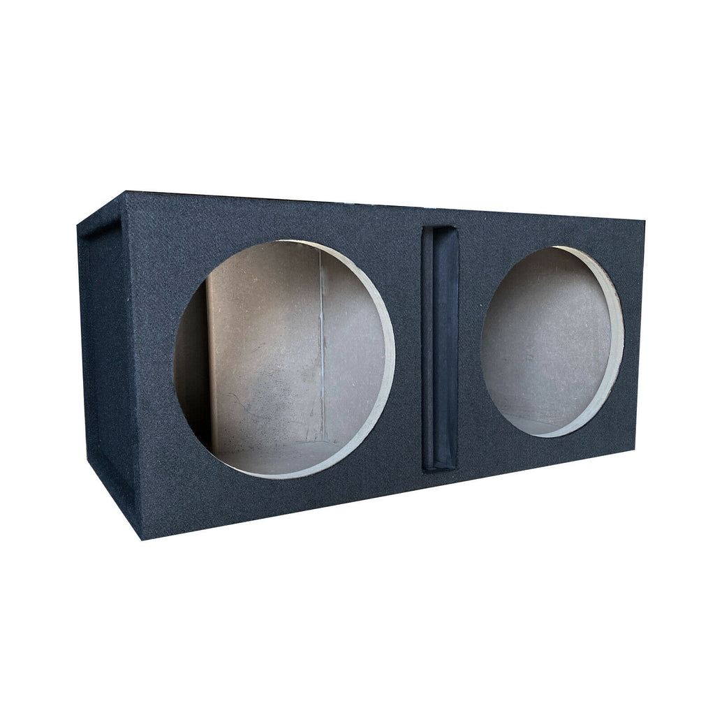 2x Car Audio Dual 12" Vented Subwoofer Stereo Sub Box Ported Enclosure Speakers - Sellabi