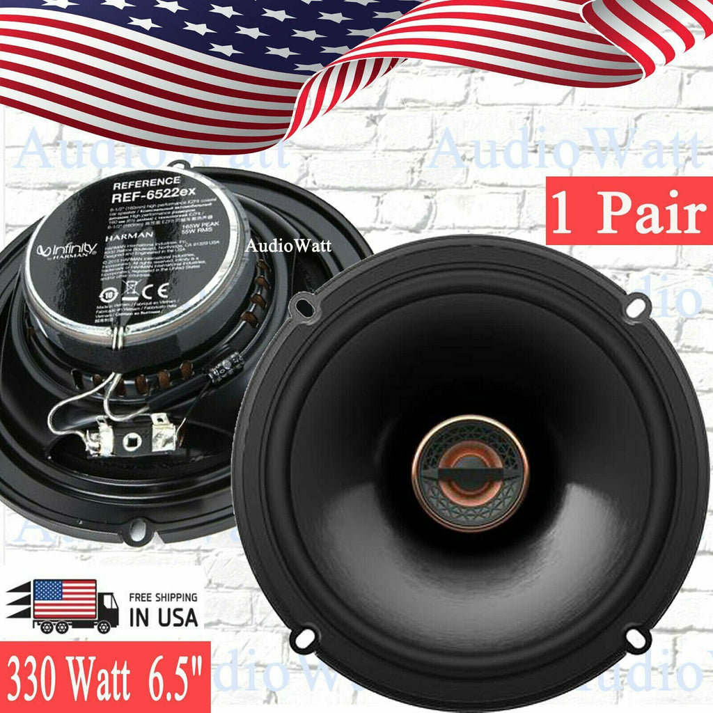 INFINITY REF-6522EX 6.5" 330W 2-WAY REFERENCE SHALLOW MOUNT CAR SPEAKERS 1 PAIR - Sellabi