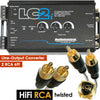 AudioControl LC2i Line-Output Converter AccuBASS Subwoofer + 2x Dual RCA 6 FT - Sellabi
