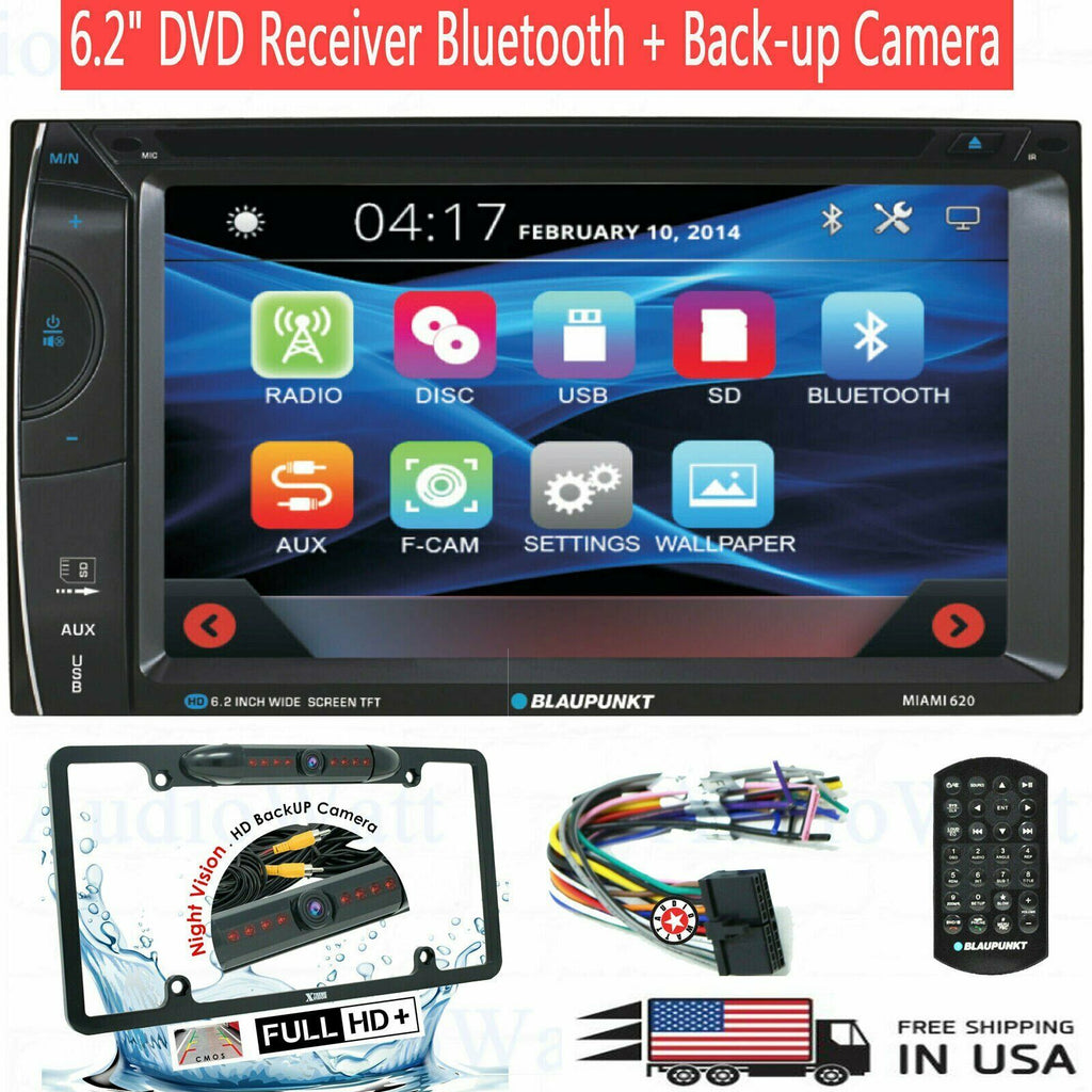 Blaupunkt Car Audio Double Din 6.2" Touchscreen DVD Bluetooth + Rear Camera XV30 - Sellabi