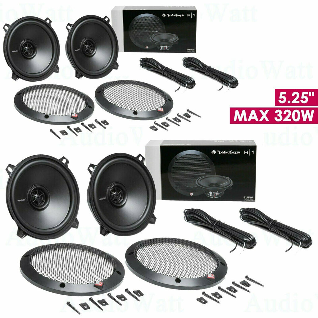 Rockford Fosgate Prime R1525X2 320W 5.25" 2-Way Coaxial Car Speakers - 2 Pairs - Sellabi