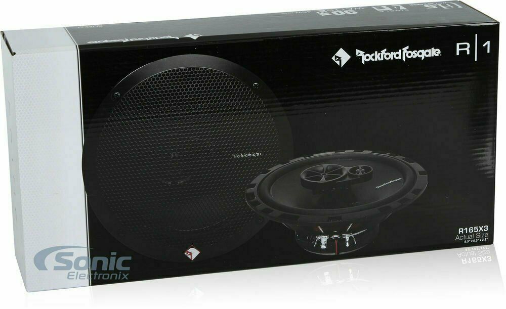2x Rockford Fosgate Prime R165X3 180W 6.5" 3-Way Full-range Coaxial Speakers - Sellabi