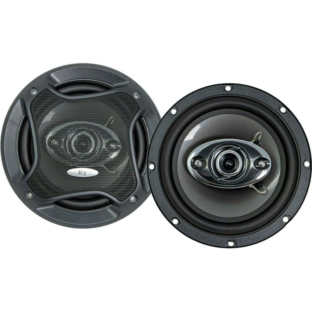 1 Pair |  Audiotek K65.4 6.5" 400 Watts 3-Way Car Audio Stereo Coaxial Speakers - Sellabi