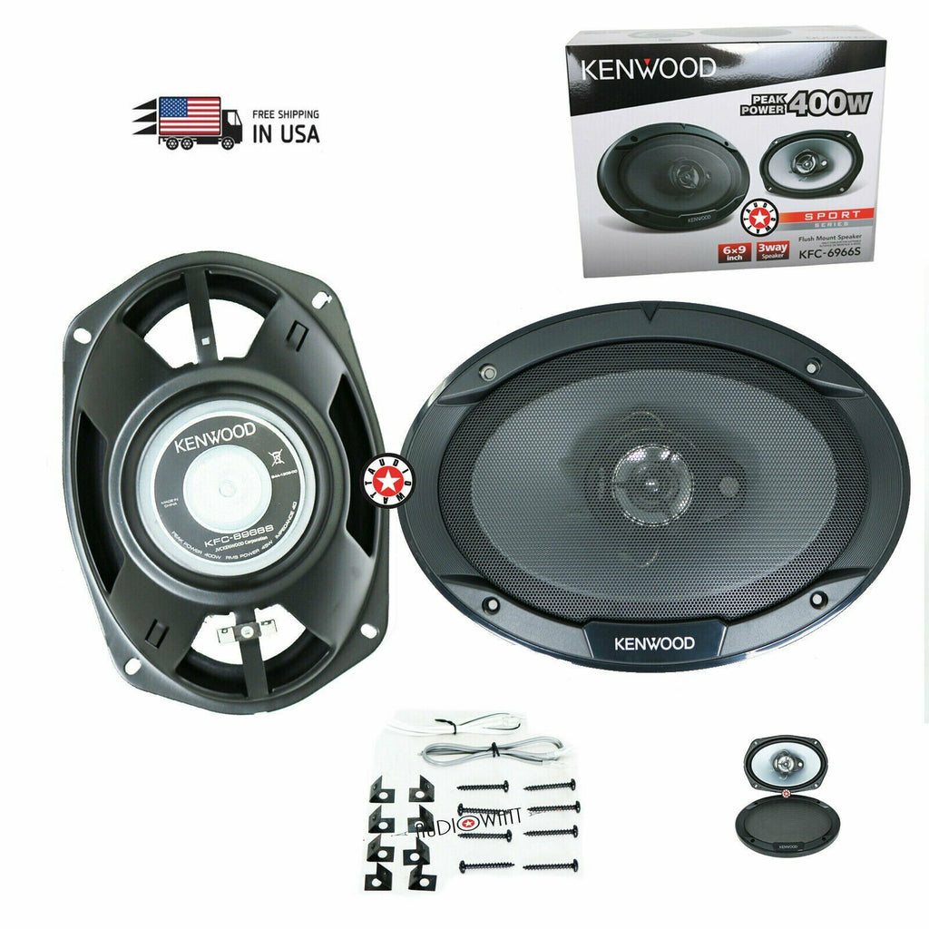 KENWOOD KFC-6966S 6"x 9" 3-WAY SPEAKERS PLUS 6.5" 2-WAY CAR COAXIAL SPEAKERS - Sellabi