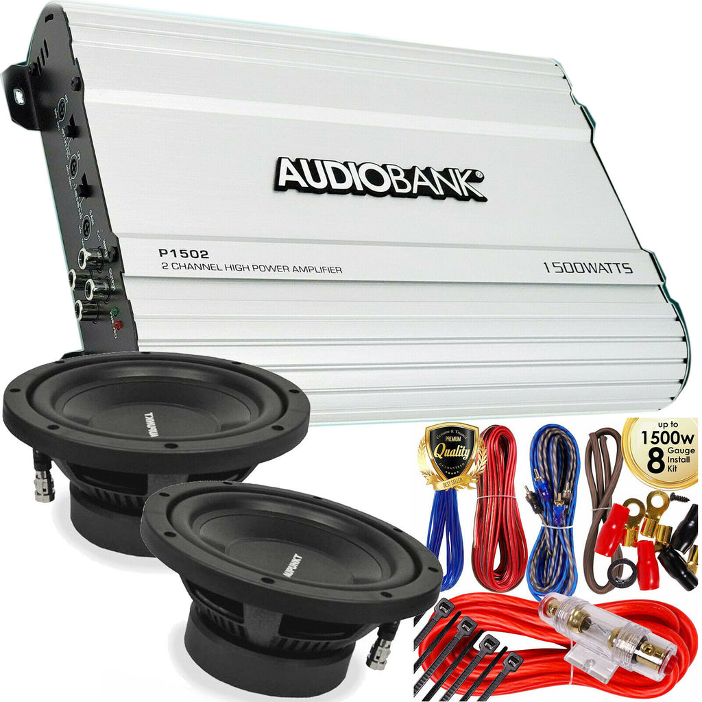 2x 12" Blaupunkt 1600W Subwoofer Audiobank 1500W Bridgedable Amplifier + Kit - Sellabi
