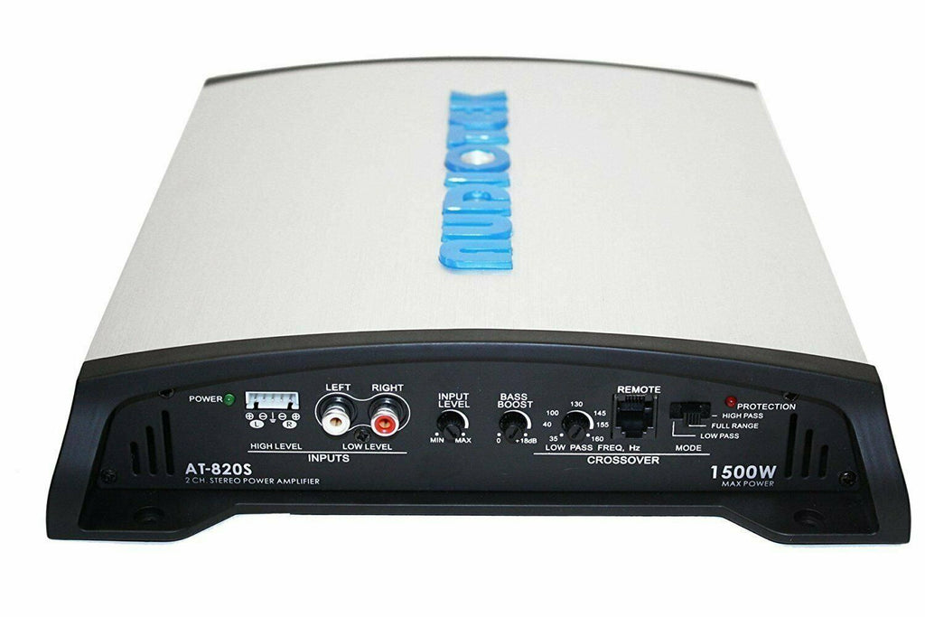 AUDIOTEK AT820S 2 CHANNEL CLASS AB 2 OHM STABLE 1500W STEREO POWER CAR AMPLIFIER - Sellabi