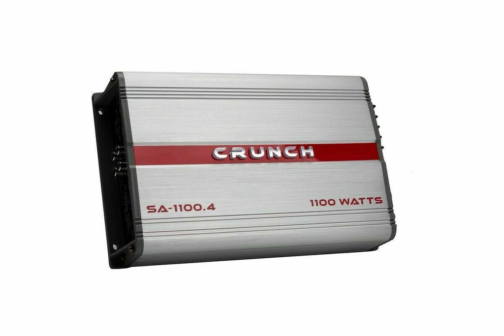 NEW Crunch 1100 Watt 4 Ch. Powerful Car Audio Amplifier SA1100.4I + 4 Ch Amp Kit - Sellabi