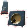 1x Port Single 12" Universal Standard Cab Truck Subwoofer Box Enclosure 1" MDF - Sellabi