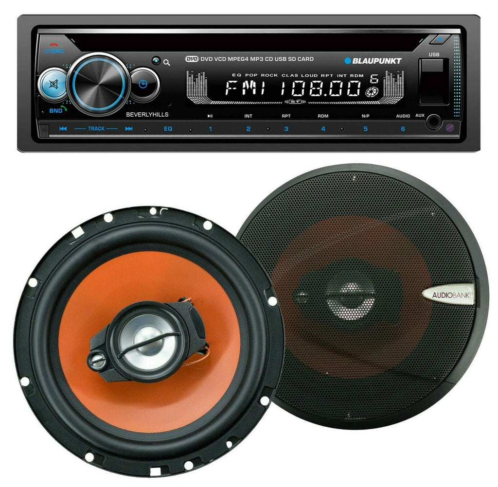 Blaupunkt Car Audio 1-Din Bluetooth CD  Receiver + 2x 6.5" 600W Speakers - Sellabi