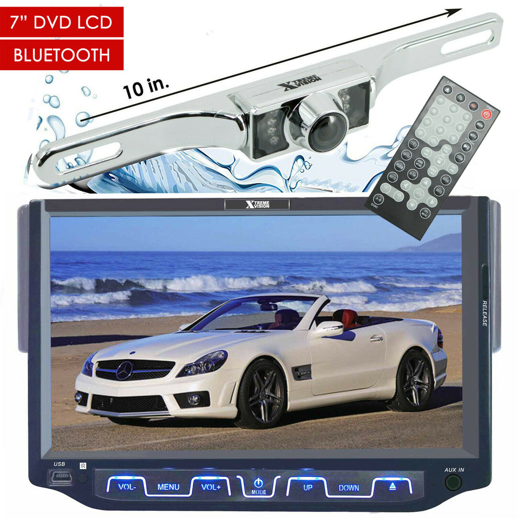 XTREMEVISION Single Din 7" Bluetooth DVD CD TFT TOUCHSCREEN USB SD + CAM 95C - Sellabi