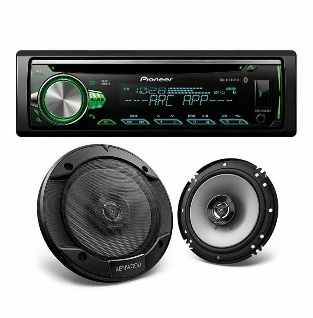 Pioneer DEH-S5000BT w/ BLUETOOTH + KFC-1666S 300W 6.5" 2-Way Coaxial Speakers - Sellabi