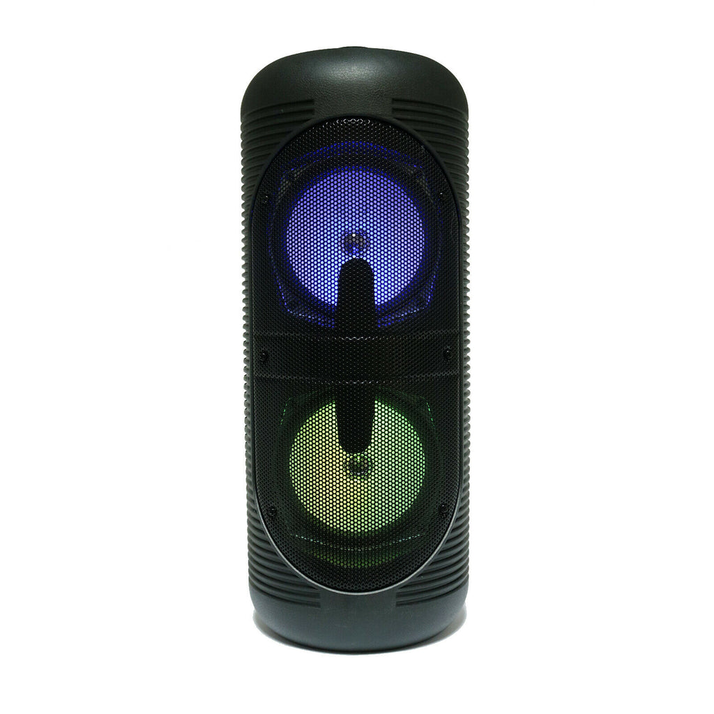 NEW Portable Dual 5" Bluetooth Wireless DJ Speaker 600W PA Loudspeaker - BLACK - Sellabi