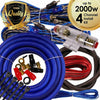 Complete 4 Channels 2000W 4 Gauge Amplifier Installation Wiring Kit Amp PK2 Blue - Sellabi