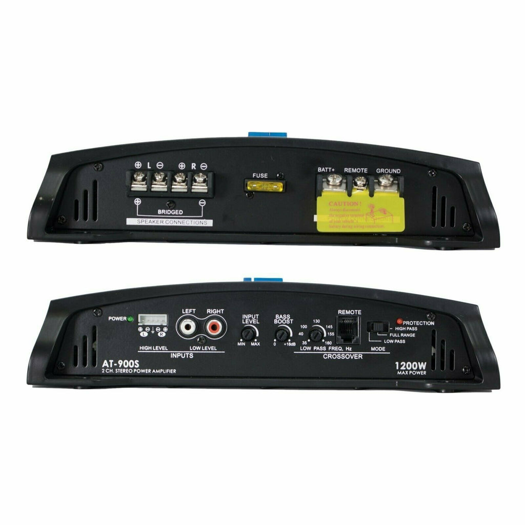 New Audiotek 2 Channels 1200 WATTS Bridgedable Car Audio Stereo Amplifier AT900s - Sellabi