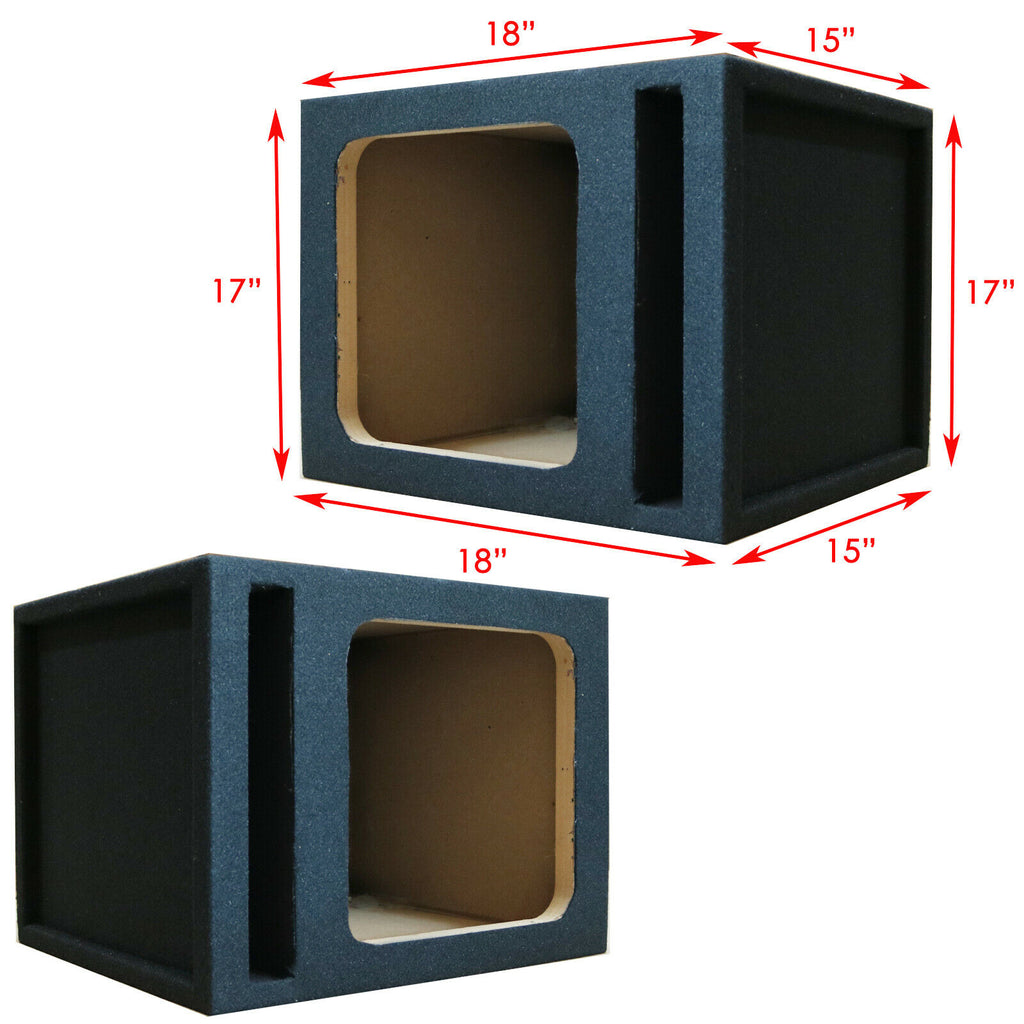 2x 12" Single Ported L7 L5 KICKER Vented Square Box Subwoofer Enclosure 1" MDF - Sellabi