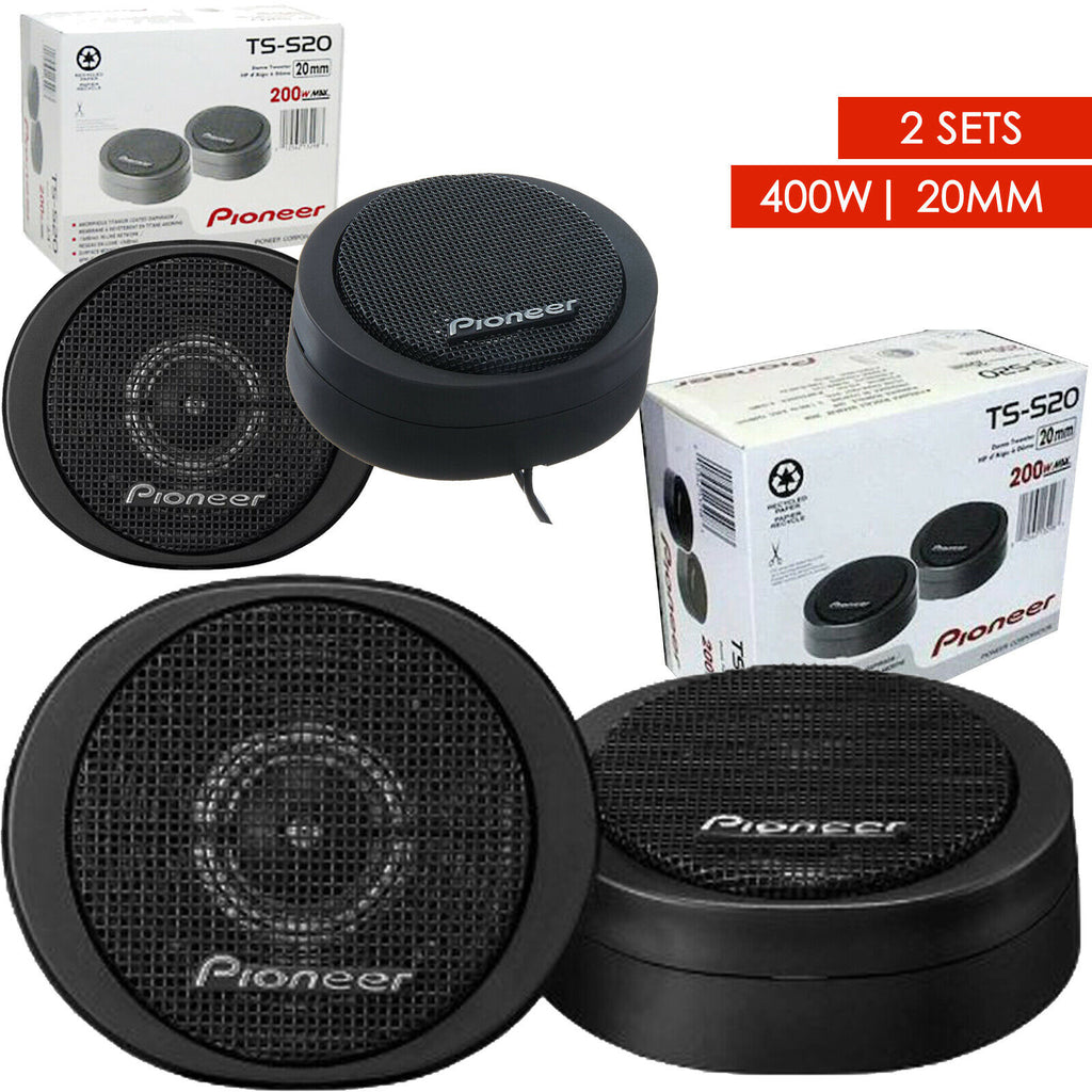 Pioneer TS-S20 20mm High-Power 400W Titanium Coated Component Dome Tweeter 2 Set - Sellabi