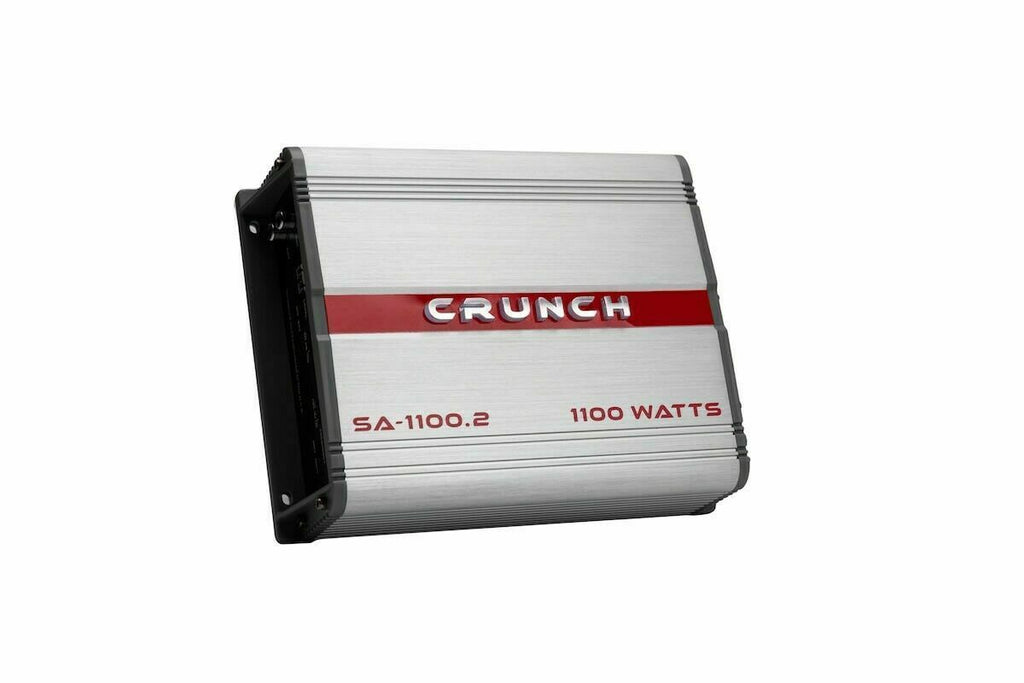 Crunch 1100 Watts 2 Channels Car Audio Stereo Amplifier + Amp Kit 8 Gauge - Sellabi