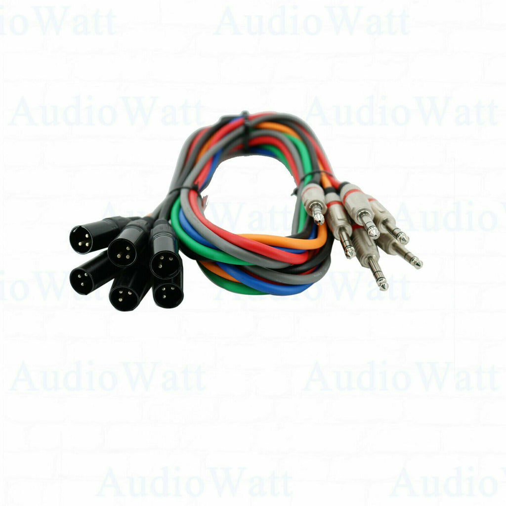 1x 6 Feet 16 Gauge - XLR Male to Quarter Stereo DJ PA Speaker XLR Cable Stereo - Sellabi