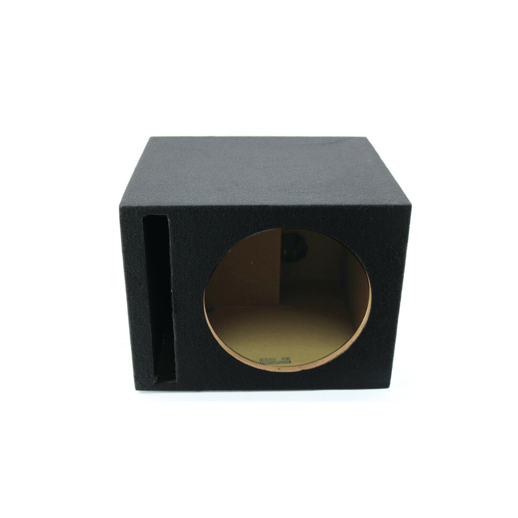 1x AUDIOTEK SINGLE 10" PORTED SUBWOOFER ENCLOSURE CAR AUDIO SPEAKER BOX 1" MDF - Sellabi