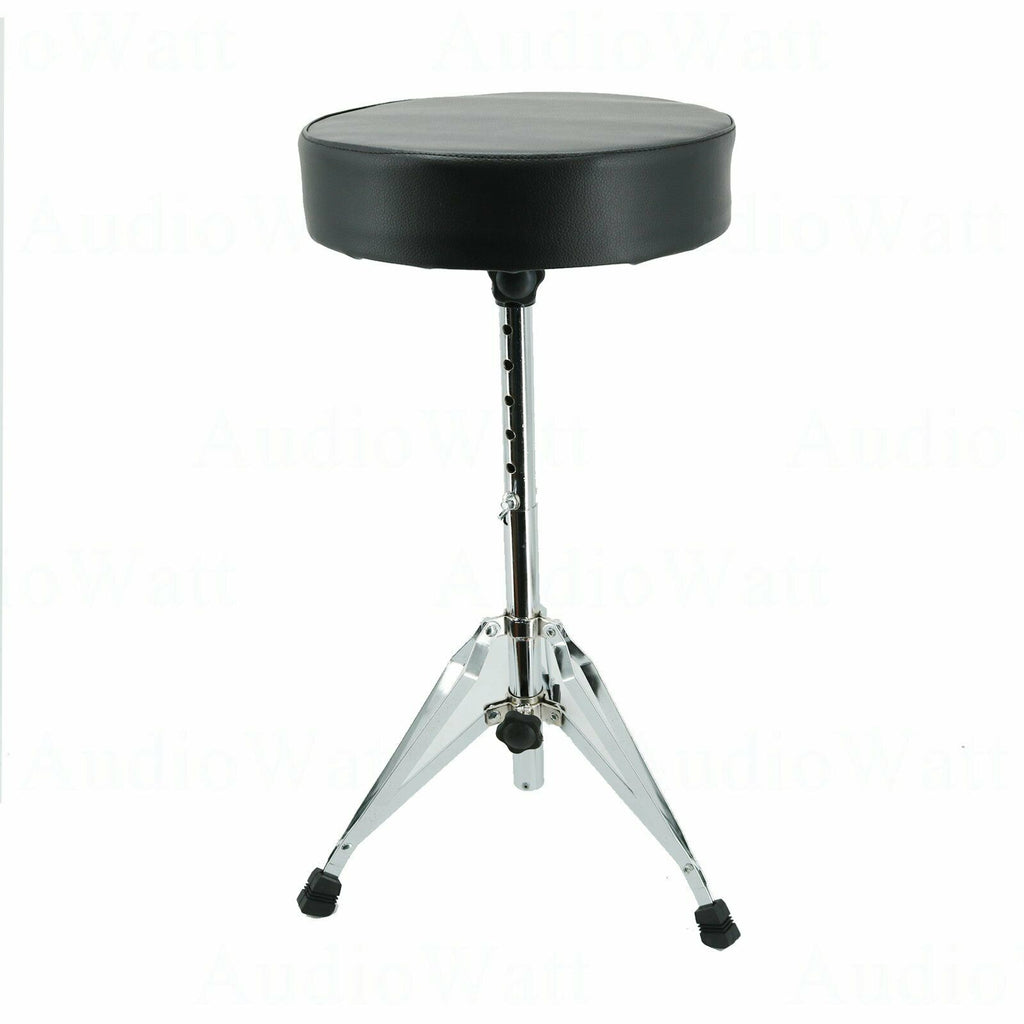 Single Dual-chain Bass Drum Pedal Drive Music Foot + Drum Stick + Stand Chair - Sellabi