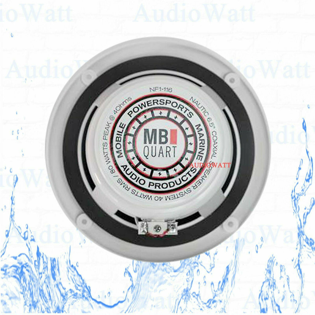 2x MB Quart NF1-116 Waterproof Nautic 6.5" Shallow-mount Marine 80W Speakers NEW - Sellabi