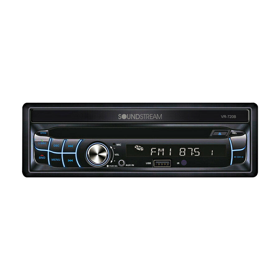 Soundstream VR-720B 7” 1-DIN Flip Up Receiver + Waterproof Back Camera XV-20C - Sellabi