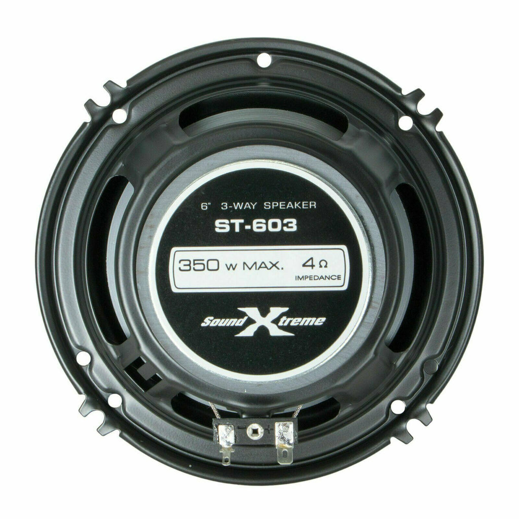 4x Soundxtreme 6" 3-Way 350 Watts Coaxial Car Audio Speaker PEI Dome ST-603 New - Sellabi