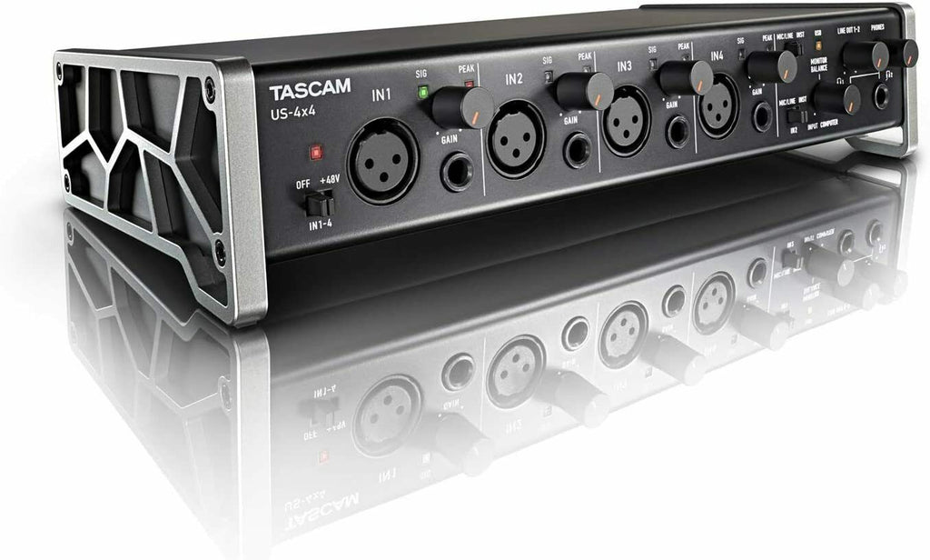 Tascam US-4x4 USB Audio/MIDI Interface with Microphone Preamps Open Box UC - Sellabi