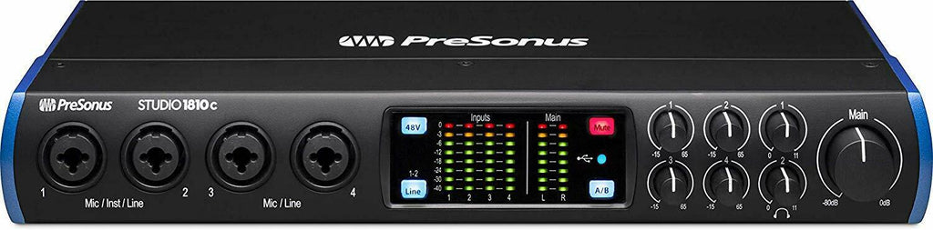 PreSonus Studio 1810c 18x8 USB-C Audio Interface + Bluetooth Headphone + 2x XLR - Sellabi