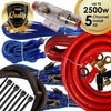 Complete 5 Channels 2500W 4 Gauge Amplifier Installation Wiring Kit Amp PK1 Red - Sellabi