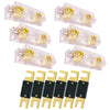 6X ANL Fuse Holder Inline Car Audio 0 2 Gauge AWG Wire Gold ANL Fuse 200A X6 - Sellabi