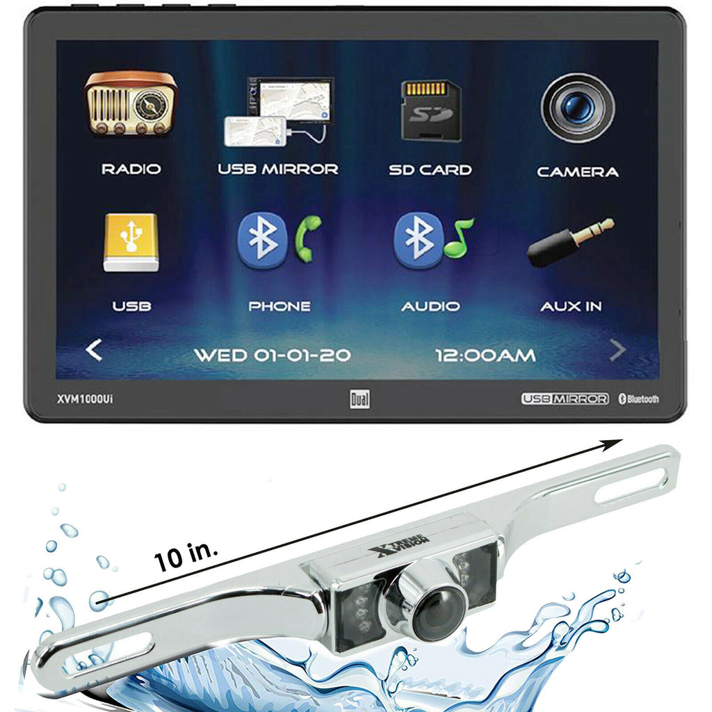 Dual 10.1" Touchscreen Media Receiver w/ Bluetooth USB XVM1000UI + Rear Cam 95CH - Sellabi